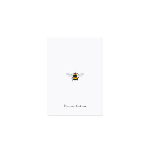 NEW  * Eulenschnitt Karte / Motiv Biene "Pass auf Dich auf"
