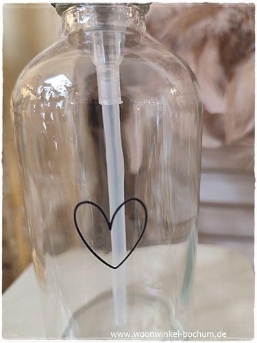 Neu eingertroffen  * 250 ml Eulenschnitt Seifenspender "Herz" aus Klarglas