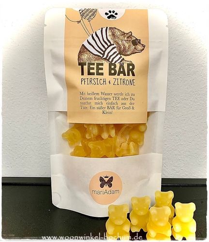 Wieder eingetroffen * TeeBären von MariAdam - 100 g - Geschmack Pfirsich Zitrone