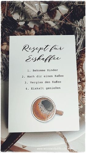 Frollein Lücke - wunderschöne Karte - Motiv "Kaffee* - Eiskaffee