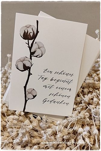 Frollein Lücke - wunderschöne Karte - Motiv "Blumen" mit Text